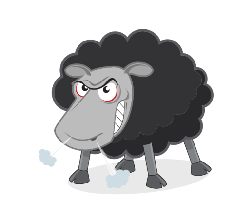 Zeichnung - Schwarzes Schaf